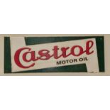 Cast Castrol motor oil advertising sign 50x20cm