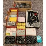 Collection of model making spare parts to include large collection of new old stock rubber car