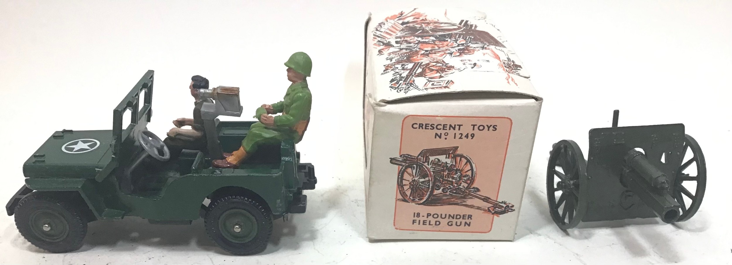 Britains American jeep (unboxed) with a Crescent 18" field gun - Image 4 of 5
