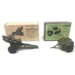 Britains 4.5" Howitzer together with a Britains Limber boxed unchecked