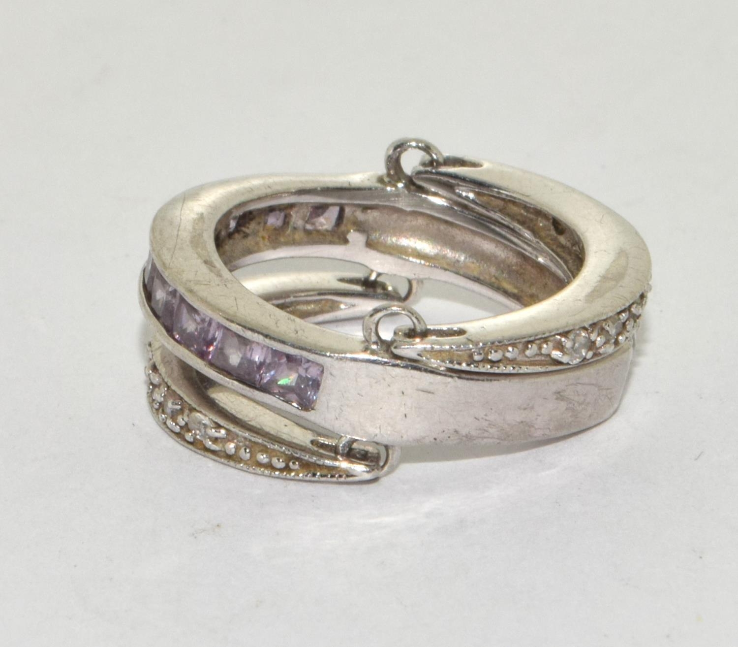 An 925 silver unusual flip over ring Size J - Image 3 of 3