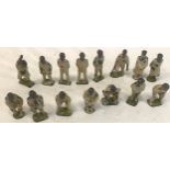 Rare Pixyland Kew 1920’s hollow lead cricket players x 15. Some loss of paint but no damage.