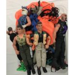 Large quantity of Action men and similar with some clothing