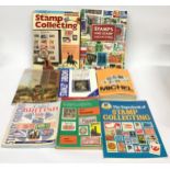 Collection of Stanley Gibbons stamp catalogues together with other stamp collecting books (8)