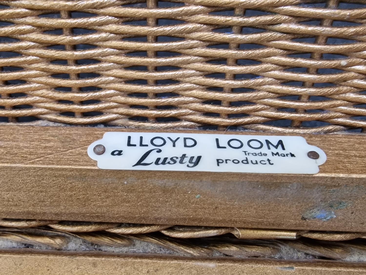 Lloyd Loom "Lusty" vintage lidded laundry basket 54x46x31cm. - Image 4 of 4