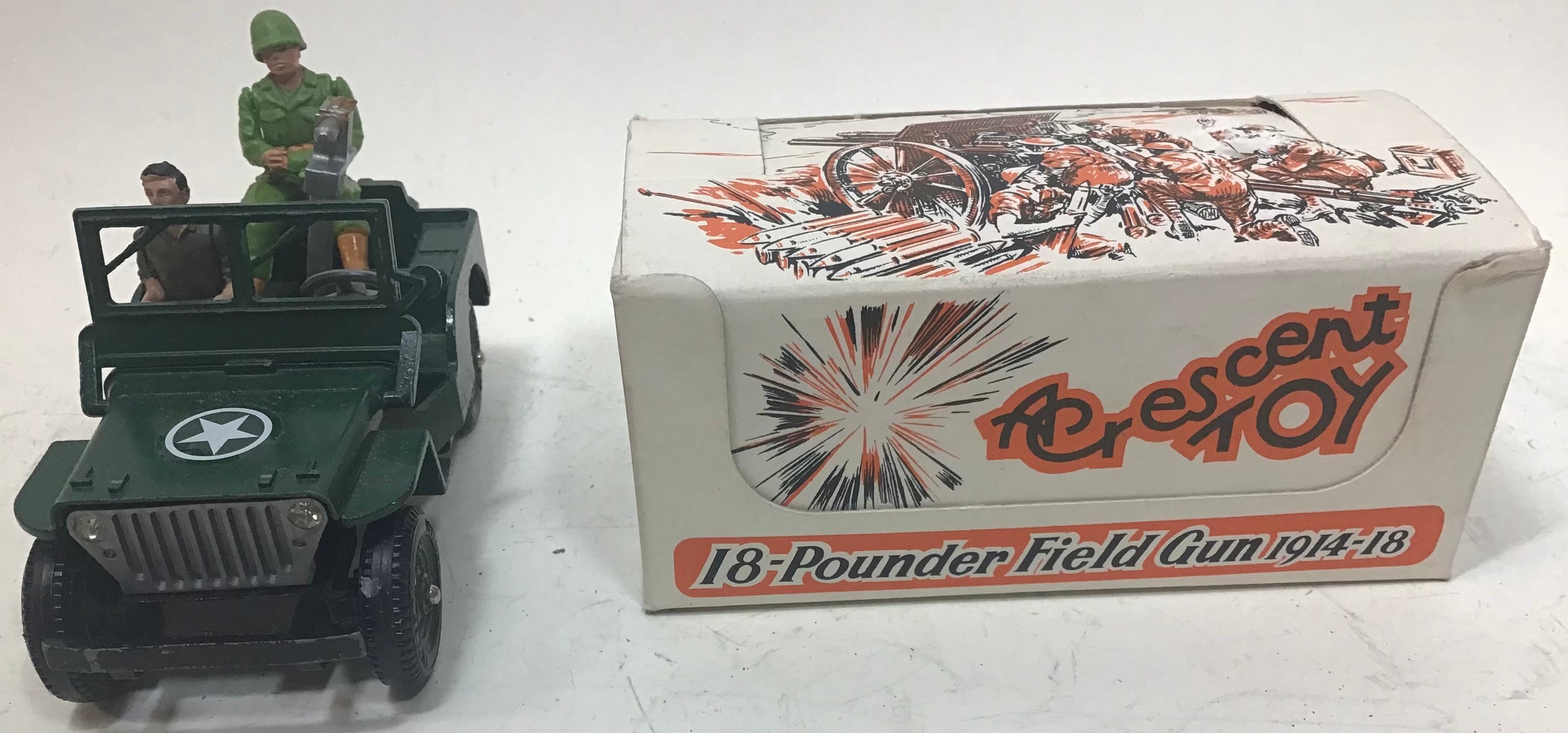 Britains American jeep (unboxed) with a Crescent 18" field gun - Image 2 of 5