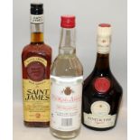 3 bottles alcohol to include Benedictine Liqueur. Ref:W