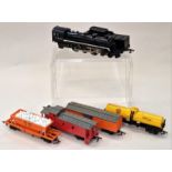 Triang group to include 41612 locomotive plus tender and a collection of rolling stock.