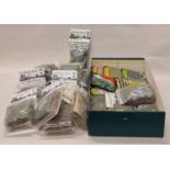 Box of OO Gauge railway ancillary items to include scenery.