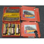 Hornby vintage clockwork passenger train set No. 21 in play worn condition split amongst two