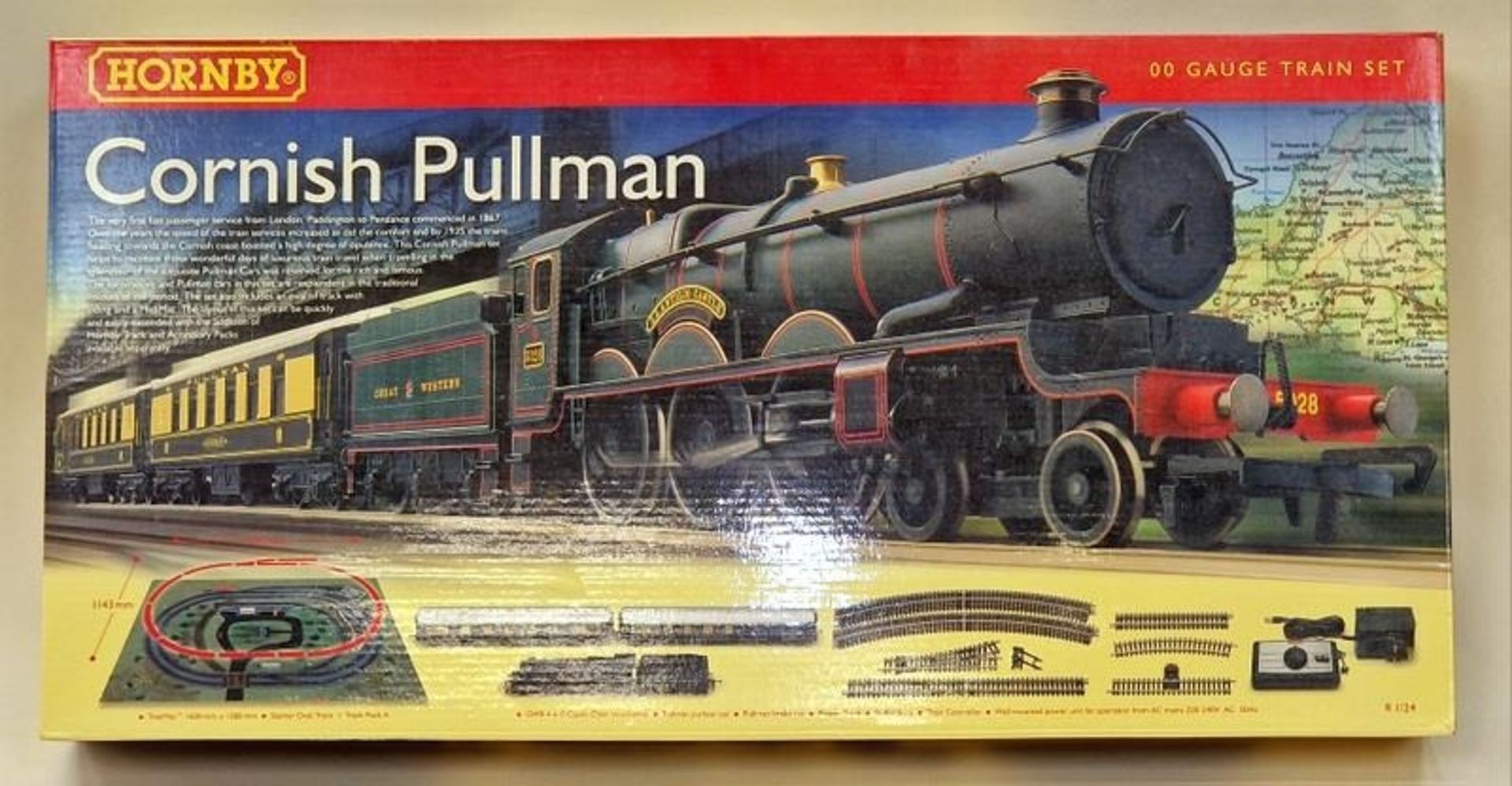 Hornby R1124 Cornish Pullmann OO Gauge electric train set.