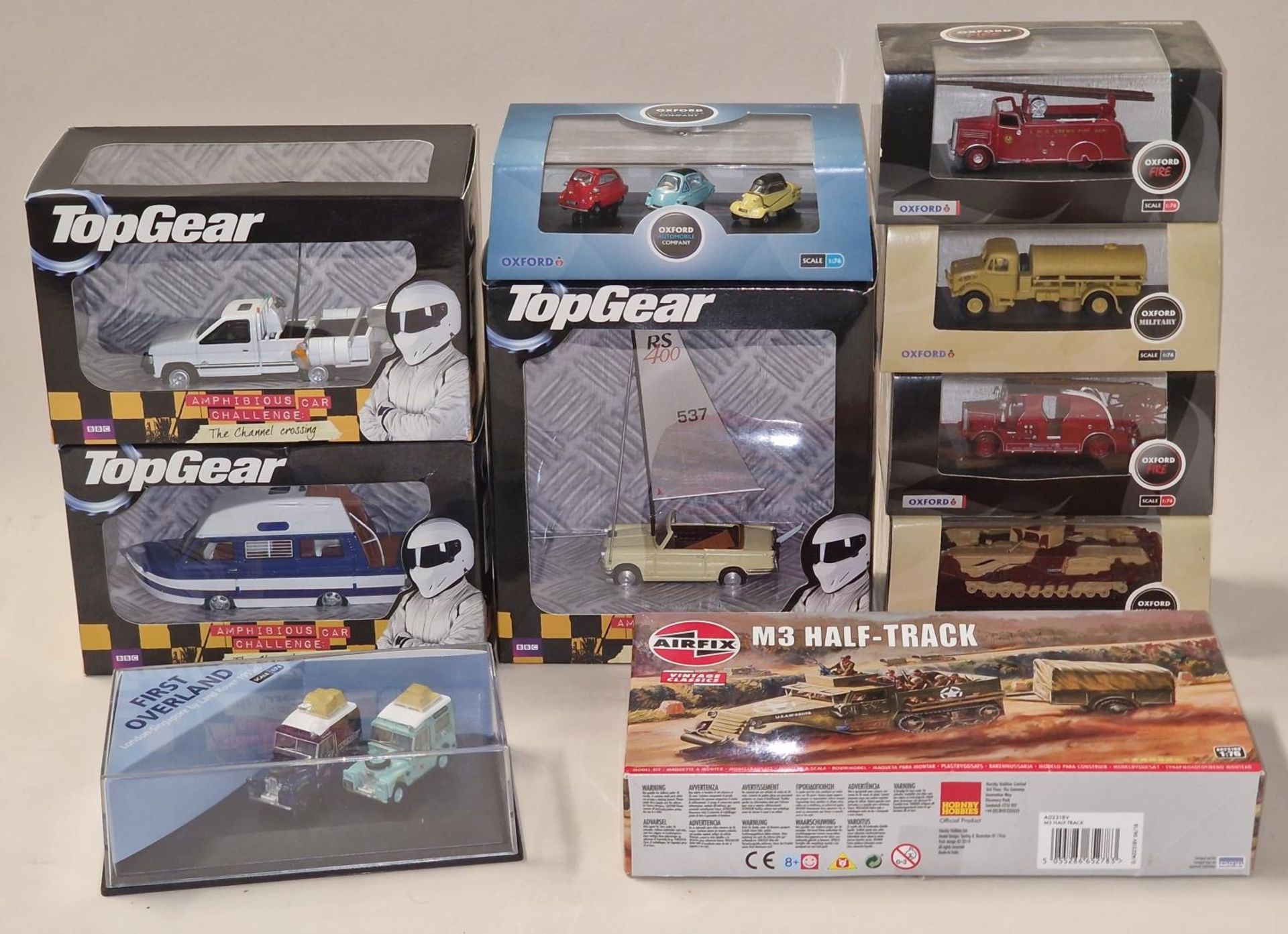 Mixed boxed die cast group to include Top Gear and Oxford vehicles (10).