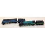 Two OO Gauge locomotives and tenders to include British Railways Yeovil 34004 and Southern Lyme-
