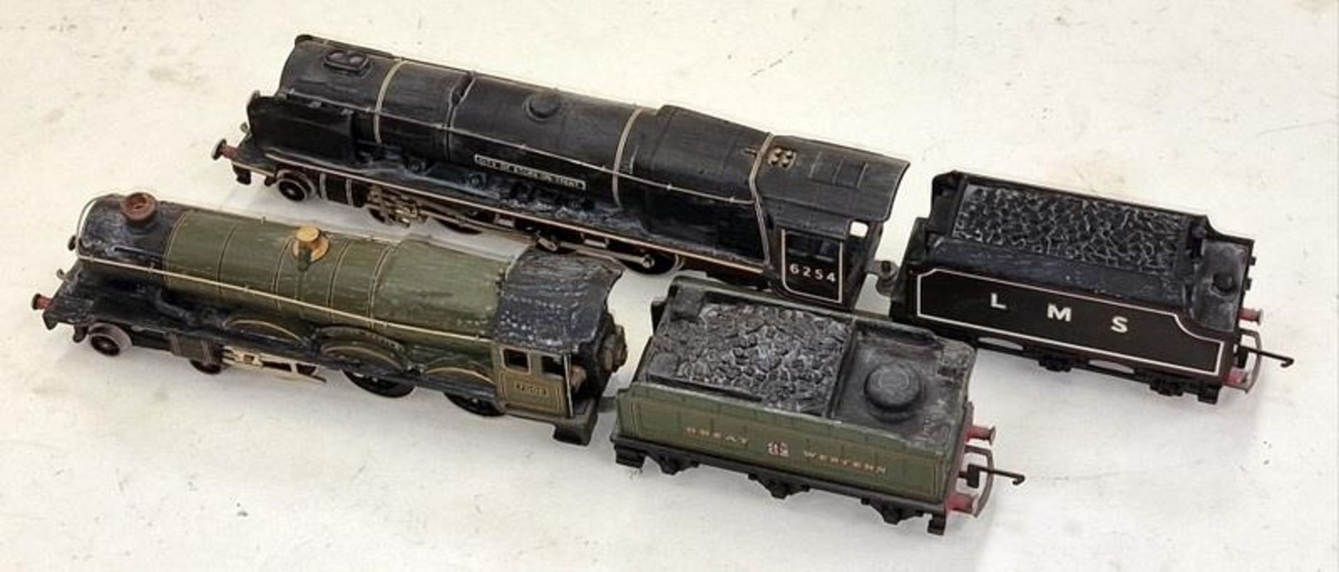 Two OO Gauge locomotives and tenders to include LMS City of Stoke-On-Trent 6254 and Great Western - Image 3 of 4