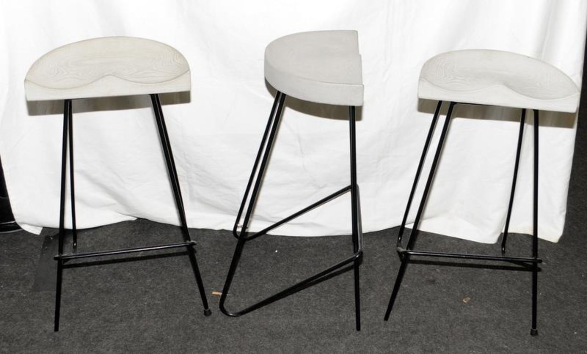 3 Concrete bar chairs by InNostyles 70cm x 40cm x40cm - Image 2 of 4