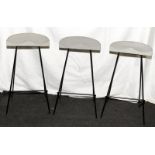 3 Concrete bar chairs by InNostyles 70cm x 40cm x40cm
