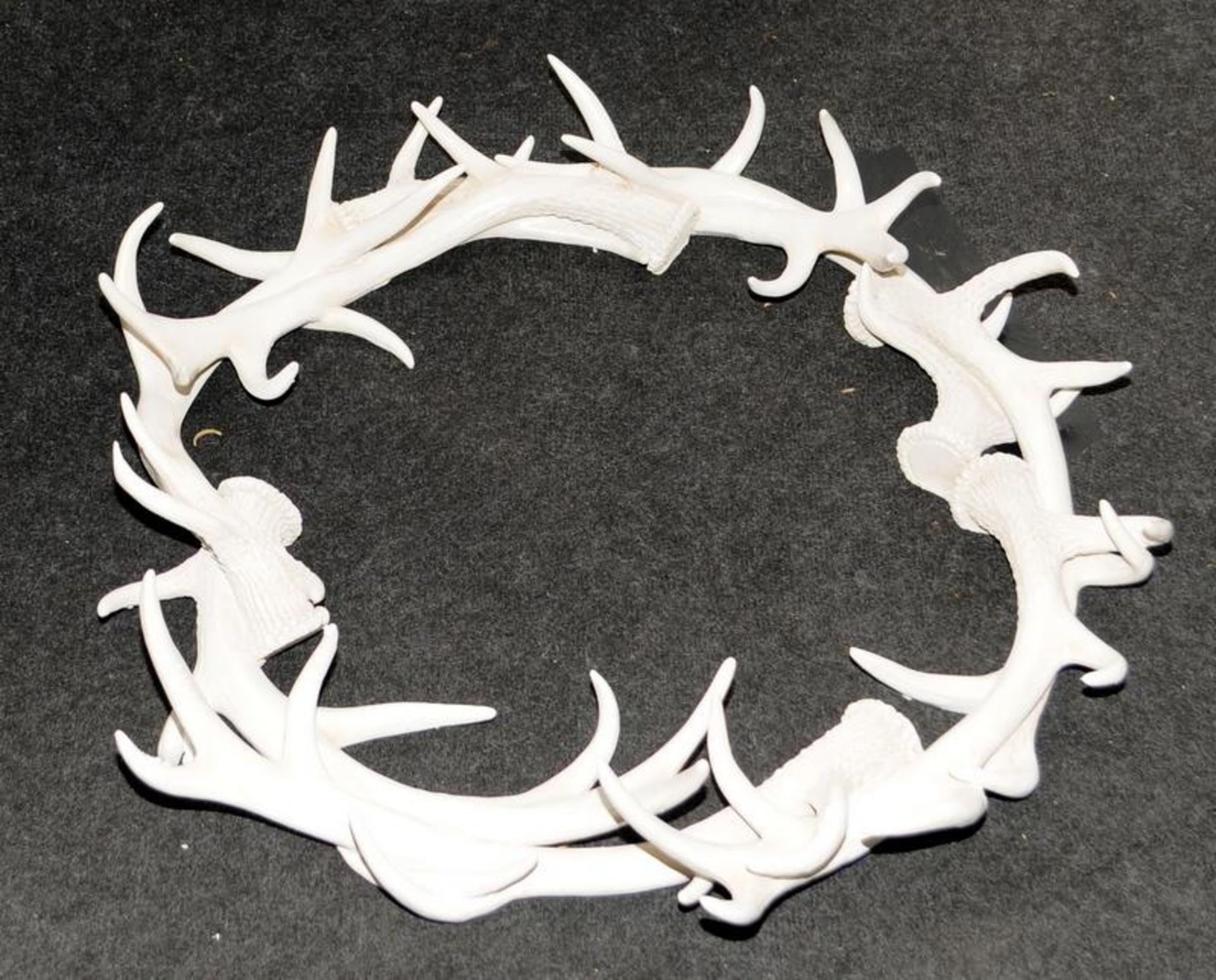 Large decorative faux antler ring. Table display or wall hanging. Approx 70cms across