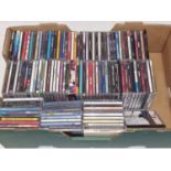 Large box of compact discs to include a large quantity of R&B.