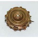 Victorian 9ct gold mourning brooch 5.3g