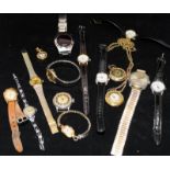 Collection of ladies and gents quartz and mechanical watches to include a gents Smiths manual wind