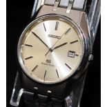 Top quality Grand Seiko luxury gents quartz dress watch model ref: 9587-8000. Serial number dates