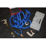Tow rope, compact digital compressor and other tools.