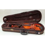 Stentor contemporary violin in soft carry case with bow.