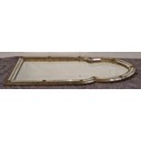 Moorish style gilt frame mirror set with cushioned mirror tiled edging in a contemporary shape