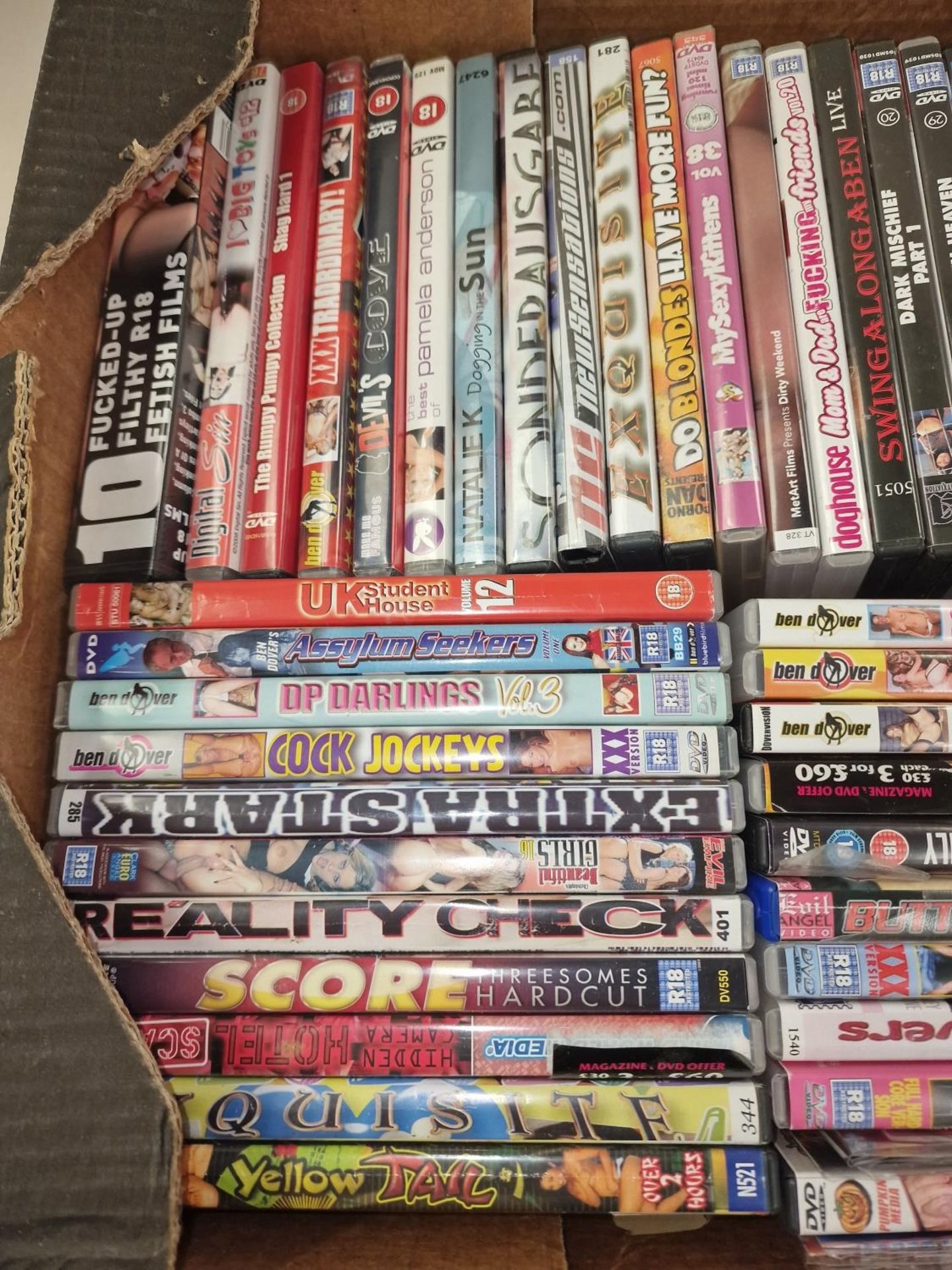 Large tray of various naughty X rated pornographic DVD’s. - Image 2 of 3