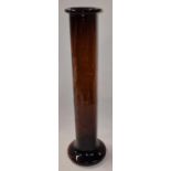 Large possibly German tall Vintage Amber glass floor standing vase 57cm tall