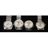 Small collection of vintage mechanical gents Seiko watches to include LordMatic, Sportsmatic and