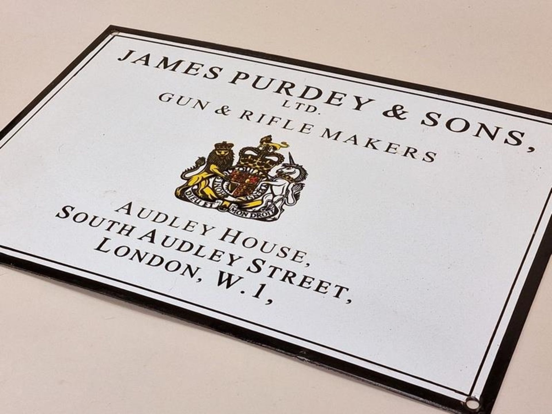 James Purdy & Sons enamel sign 40 x28cm. - Image 2 of 3