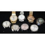 Collection of vintage Seiko gents mechanical watches including LordMatic, Actus, Sportsmatic and