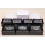 Collection of contemporary etched glass boxed paperweights (11).