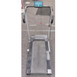 A biosync fold up electric treadmill.