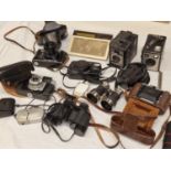 Collection of miscellaneous items to include cameras.