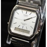 Vintage gents Casio quartz dual display watch ref: AQ-351W. New battery recently fitted and seen