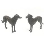 Bronze Statue of a pair of dogs (098)