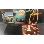 AC DC VINYL LP RECORDS X 5. Here we have titles - Back In Black - If You Want Blood - Powerage - Let