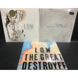 3 VINYL LP RECORDS FROM THE GROUP LOW. Titles here are : The Great Destroyer (with triple fold out