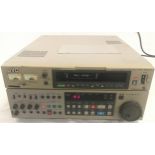 JVC PROFESSIONAL VIDEO CASSETTE RECORDER. This is model No. BR-S822E. The machine powers up when