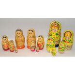 3 sets vintage Russian dolls