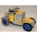 Vintage made up Meccano twin turret armoured vehicle