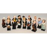 A collection of miniature Royal Doulton Charles Dickens characters. 15 in lot