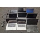 Collection of laptops to include Asus, Acer and Apple. Some charger leads included but not been