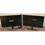 2 x gaming Acer LCD computer monitors model no RG240Y.