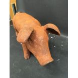 A cast iron pig. (144)