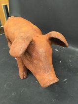 A cast iron pig. (144)