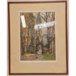Framed and glazed etching "Luigi Kasimir Cathedral of Chartres" 66x53cm