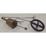 Vintage brass clockwork rotisserie